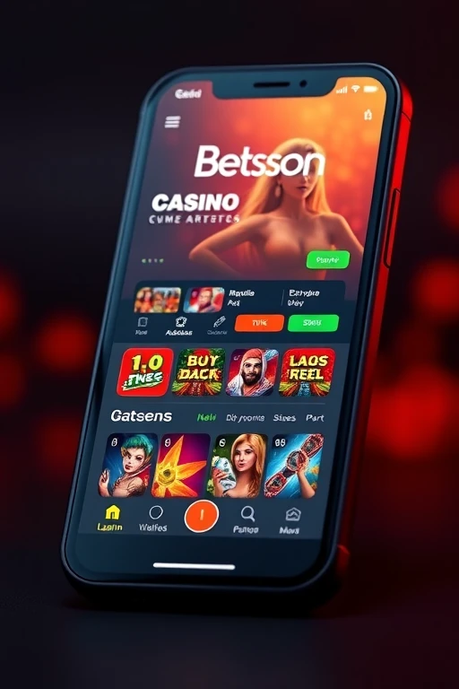 Betsson Casino Chile mobile app interface